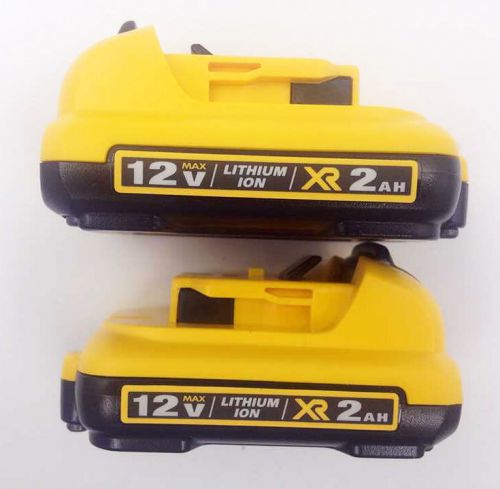 2pcs x NEW DeWalt  12V 2.0 Ah DCB127 electric li-ion power tool battery