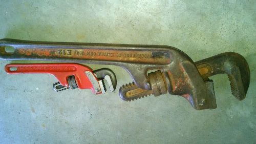 Ridgid E12 12&#034; Off-set Pipe Wrench &amp; E8 6&#034;