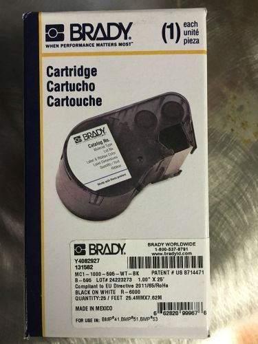 Brady MC1-1000-595-WT-BK Labels for BMP53/BMP51 Printers