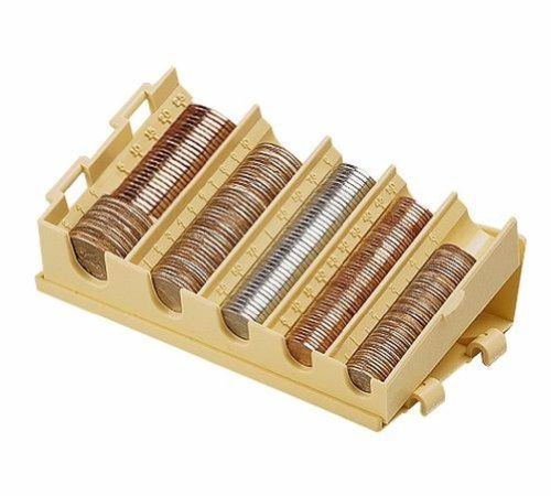 Mmf industries compact coin organizer 5 compartments sand (221477703) 1-pack for sale