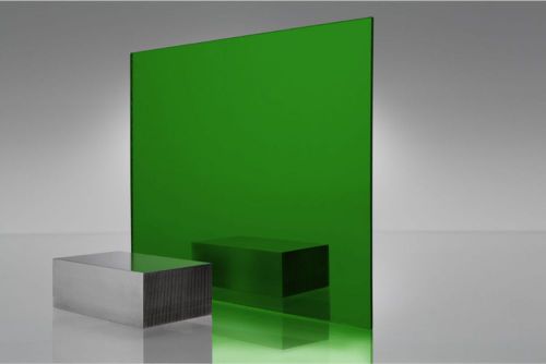 1 Sheets 1/8&#034; GREEN  Mirrored Acrylic Plexiglass 24&#034; x  24&#034;