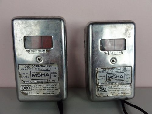 Set of 2 CSE Corp Methane CH4 Detector Model 102 Gas Mine Safety