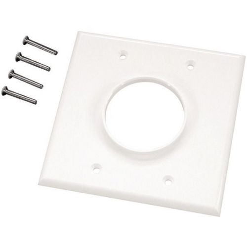 Midlite 2GWH Double-Gang Wireport Wall Plate - White