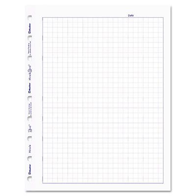 MiracleBind Quad Ruled Refill Sheets, 9-1/4 x 7-1/4, White, 50 Sheets/Pack