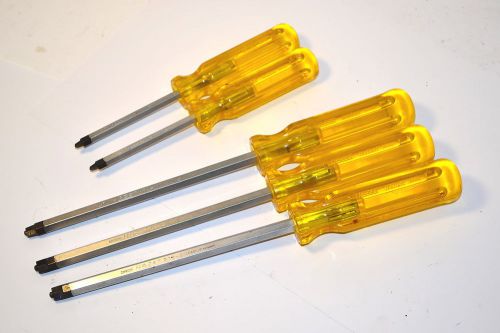 5 NOS HAZET Germany Speciality SCREWDRIVER 2 sizes 839-3 &amp; 839-1 Isoliert Handle