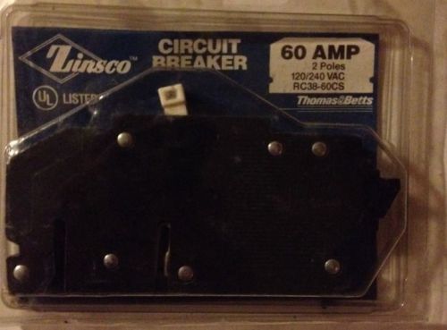New 60a zinsco thomas betts gte  60 amp 2-poles circuit breaker  vac rc38 60cs for sale