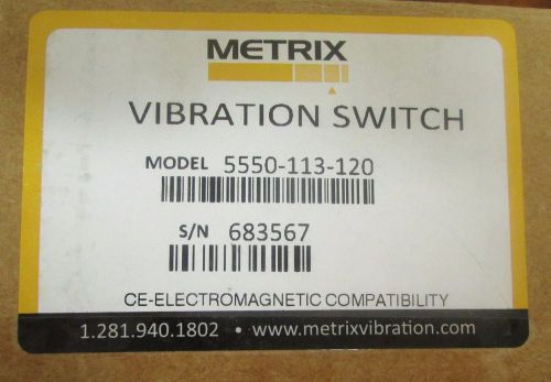METRIX Model 5550 113 120 2.5 Amp 10 G&#039;s Vibration Switch