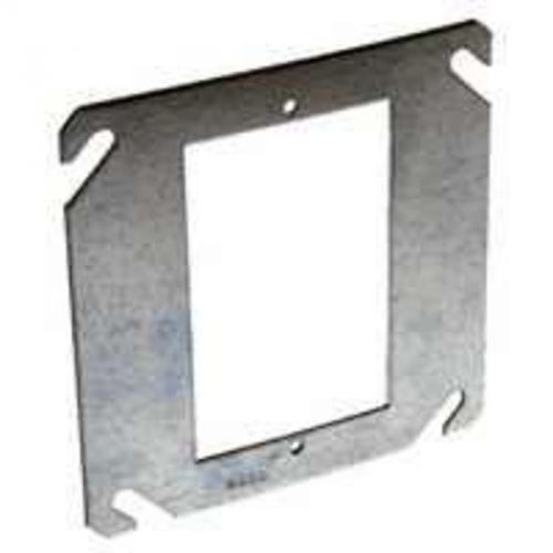 Mud-Ring Flat Square Electrical Box Cover, 4&#034; L x 4&#034; W, Gray, Steel RACO 787