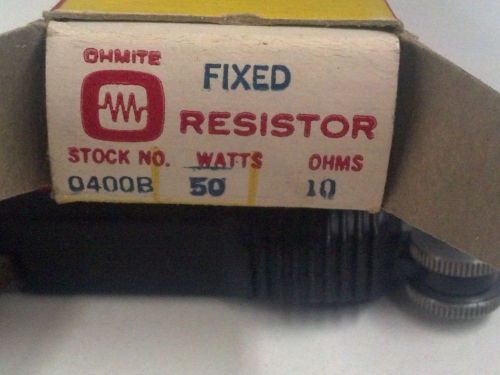 one 10 ohm 50 watt resistor  OHMITE wire wound power resistor