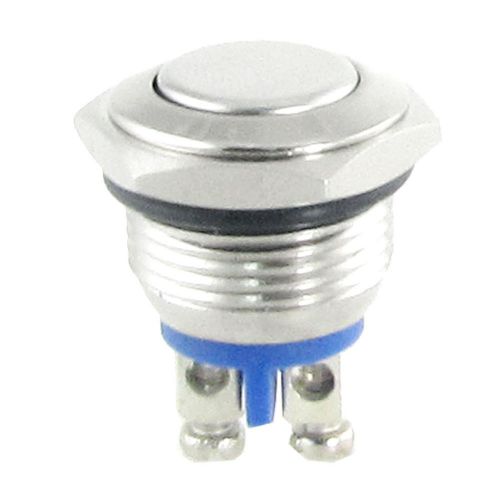 AC 250V 3A NO 16mm Metal Momentary Round Push Button Switch N O Normally Open GY