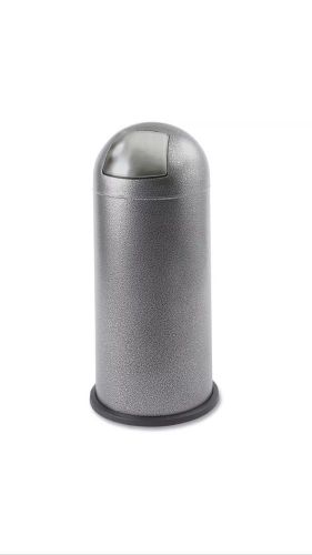 $339 safco push top dome receptacle 15 gal metal waste can  6&#034; opening saf9675 for sale