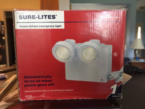 Sure-lites power failure emergency light model no. hs 1r - nib for sale
