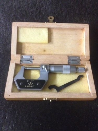 Carbide Face Lock Ratchet Thimble Micrometer .0001&#034; 0-1&#034; Machinist Tool