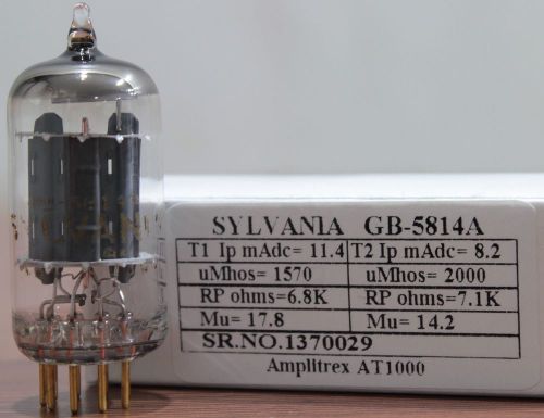 5814A  Sylvania Gold Brand made in USA Amplitrex AT1000 Tested #1370029