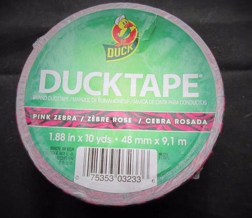 Printed Duck® Brand Duct Tape Pink Zebra Print™ model 280320 1-10 YARD ROLL