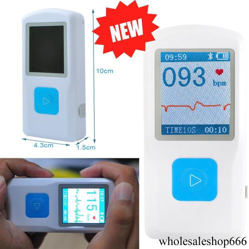 Portable NEW Color ECG EKG Machine PM10 Heart Beat Monitor,USB, Bluetooth,LCD-CA