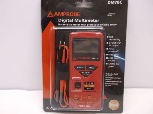 New AMPROBE DM78C 5 Function Digital Mulitmeter w/ Carry Case FREE SHIP (B57)