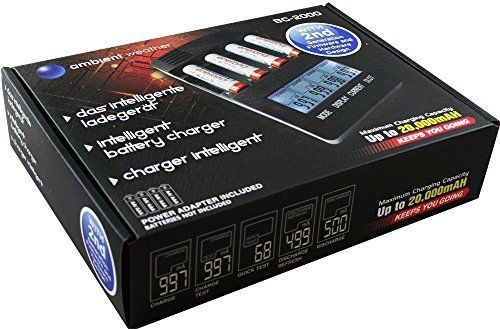 Ambient Weather BC-2000-CD-KIT Intelligent Battery Charger for AA/AAA/C/D