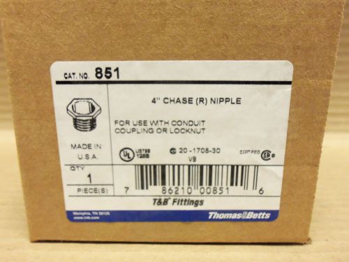 New thomas &amp; betts 4&#034; chase nipple 851 for sale