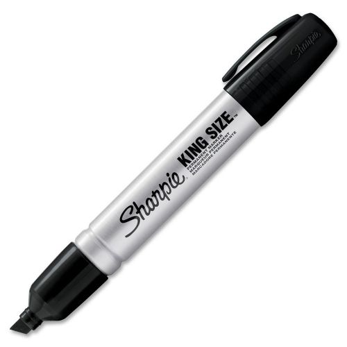 &#034;Sharpie King Size Permanent Marker, Chisel Tip, Black&#034;