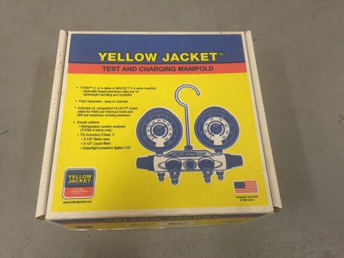 Yellow Jacket Titan 2-Valve Charging Manifold with Hoses