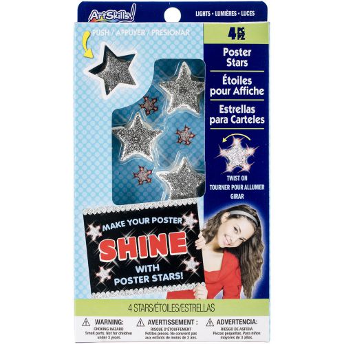 Poster Flash Reusable Star LED Poster Lights 5/Pkg-With Peel And S 672125013243