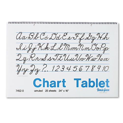 Chart tablets, unruled, 24 x 16, white, 25 sheets for sale
