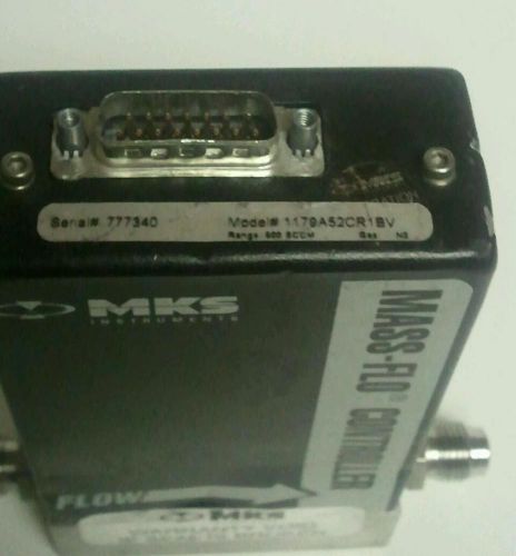 Mks 1179a mass flow controller mfc 1/4&#034; vcr range 500 sccm gas n2 stock 2011 for sale