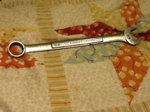 VTG. CRAFTSMAN  SAE  7/8&#034; 12 PT. COMBINATION WRENCH -VV-44703  FORGED IN U.S.A.