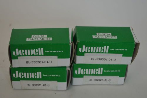 Lot of 4 JEWELL / MODUTEC BL-330-301-01-U  VOLTAGE METER LCD Display Panel Meter