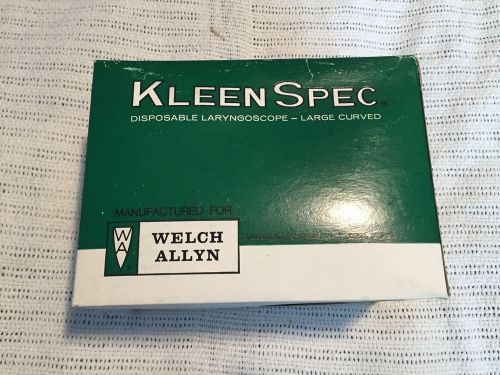 NEW BOX OF 10 WELCH ALLYN DISPOSABLE LARYNGOSCOPE SZ. LARGE CURVED REF 56903