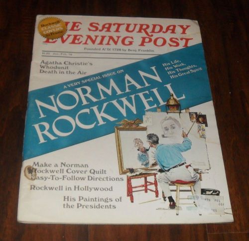 Vintage The Saturday Evening Post Magazine January February 1978 Norman Rockwell