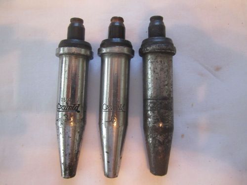 Oxweld 1502 cutting torch welding head tip oxy acetylene lot 3 pcs for sale