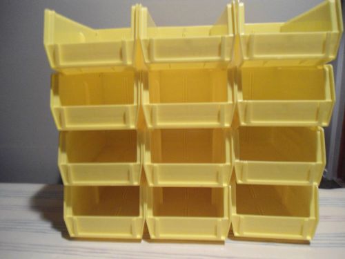 12 Bins Reloading Storage Organize Durham plastic #21 yellow 7&#034; x 4&#034; x 3&#034;