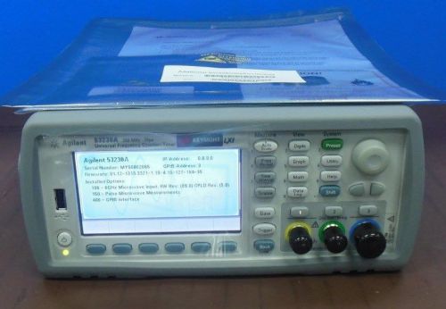 Keysight used 53230a 350 mhz frequency counter/timer,12dig/20ps (agilent 53230a) for sale