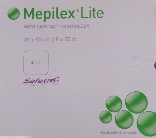 BOX OF (4) MEPILEX LITE DRESSINGS 284599 with Safetac Technology 8in x 20in