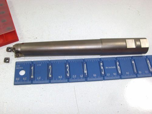 PALBIT 1&#034; INDEXABLE HIGH FEED EXTENDED REACH END MILL WITH INSERTS