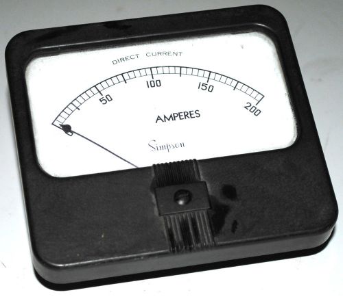 Vintage Amperes Simpson Direct Current Meter Reader Gage Steampunk DIY Project