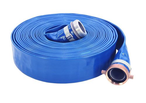 3&#034; x 50 ft blue pvc water discharge hose for sale