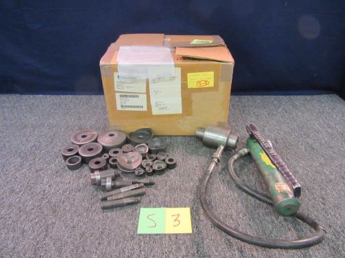 31 pc greenlee punch die 767 knockout puller pipe conduit tool hydraulic used for sale