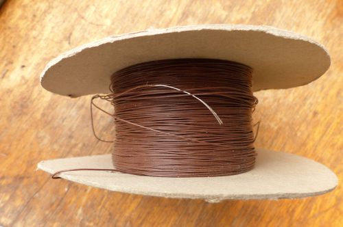 Silver Plated Copper PTFE Wire Cable 30AWG 0,3MM Brown HQ 10 meters