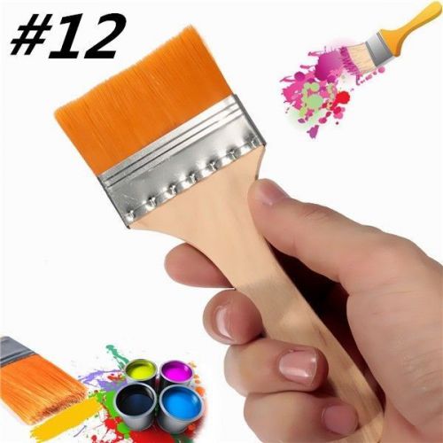 New #12 Nylon Paint Brush Artists Acrylic Oil Paint Varnish Brushes Painting