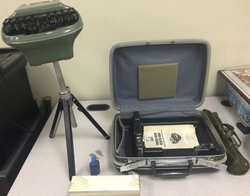 Stenograph Reporter Model with Stand / Tripod &amp; Case &amp; Instructions &amp; Paper