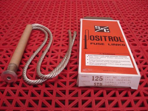 Lot of 5 s&amp;c positrol fuse links 125a universal  64125r1 standard speed  23&#034; new for sale