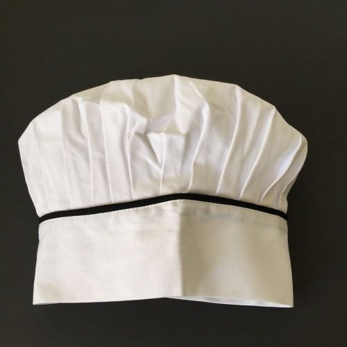 Chef Hat Cap Fun Novelty Gift Cook Two Lumps of Sugar White Cotton BBQ Barbecue