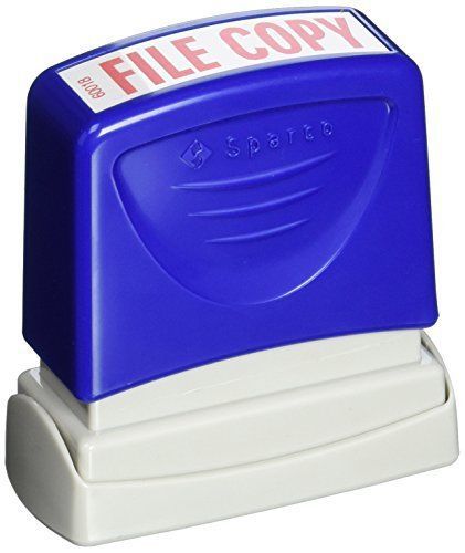 Sparco FILE COPY Title Stamp, 1-3/4 x 5/8 Inches, Red Ink (SPR60018)