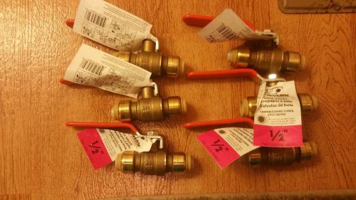 Sharkbite lot of six 1/2 ball valves