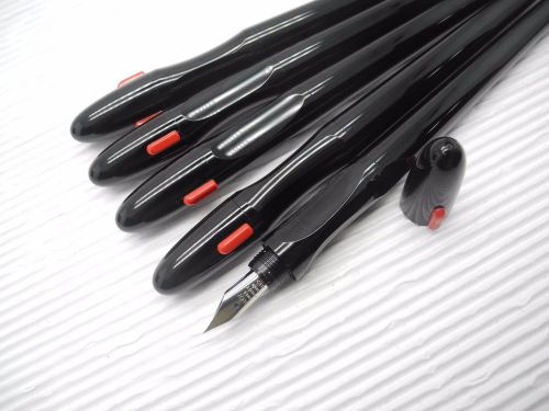 5pcs Black barrel PILOT 50R Extra Fine nib fountain pen 12pcs IC-50 Black(Japan)