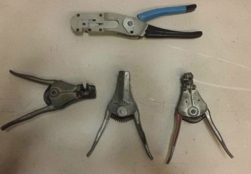 Lot of 4 ideal industries buchanan wire custom stripmaster strippers crimper for sale
