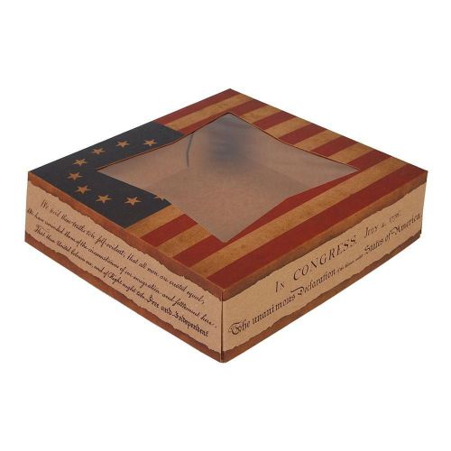 Bakery Box with Vintage American Flag,declaration of Independence Design 150 cs